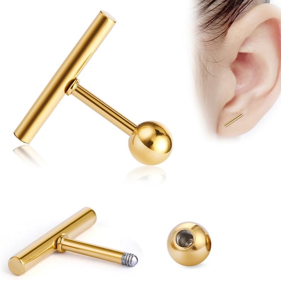 Earrings 12mm - 3 Pack Gold, Silver, Black - Picture 4 of 6